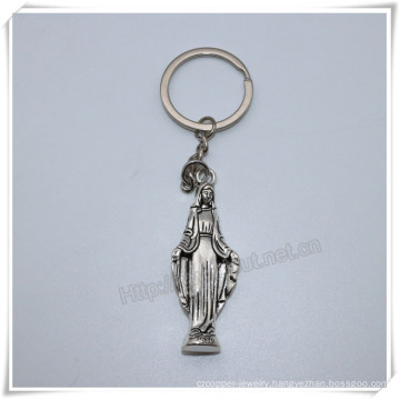 Metal Virgin Mary Fashion Key Chain, Catholic Key Holder, Religious Item (IO-ck109)